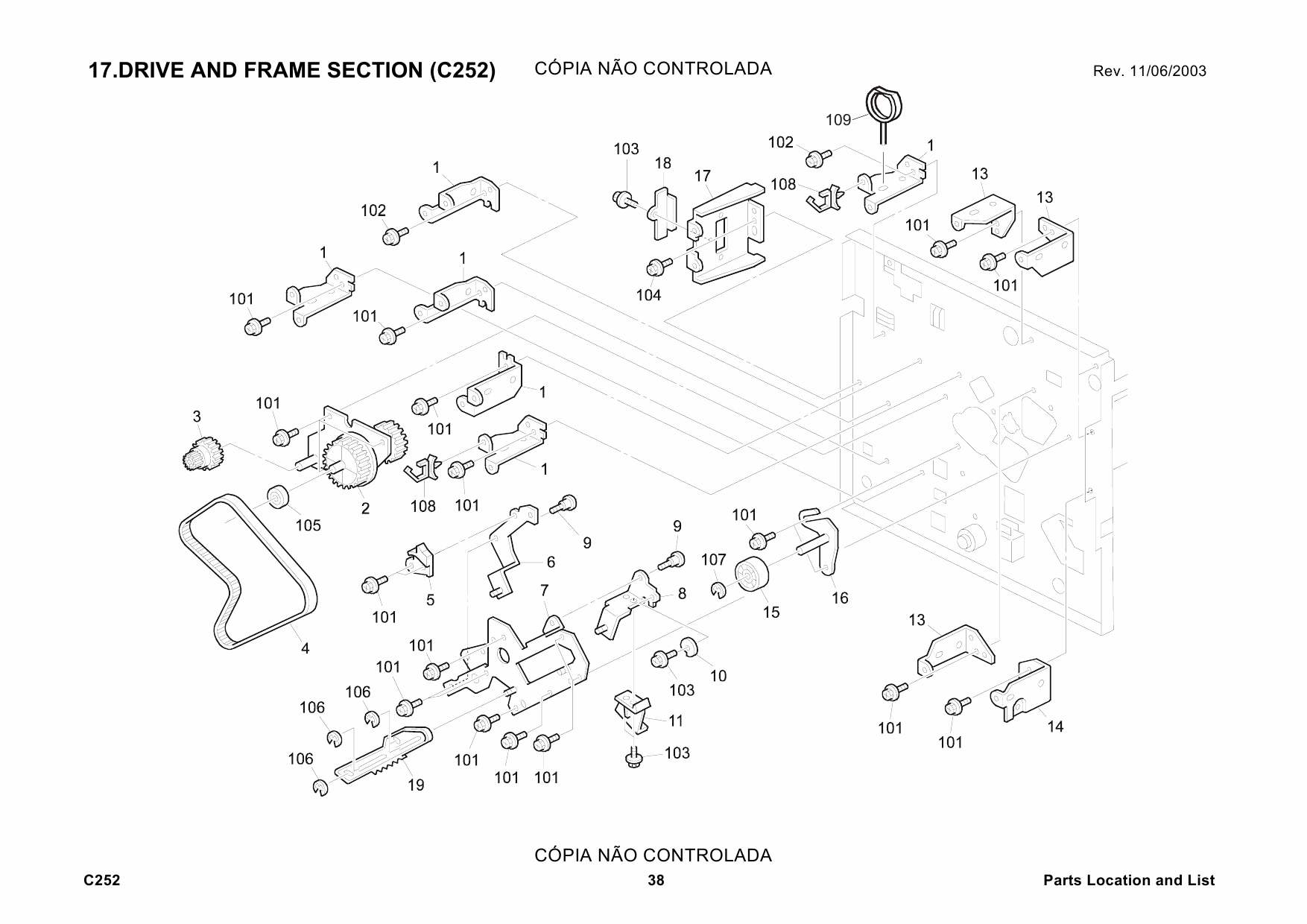 RICOH Aficio JP-730 735 C252 C261 Parts Catalog-3